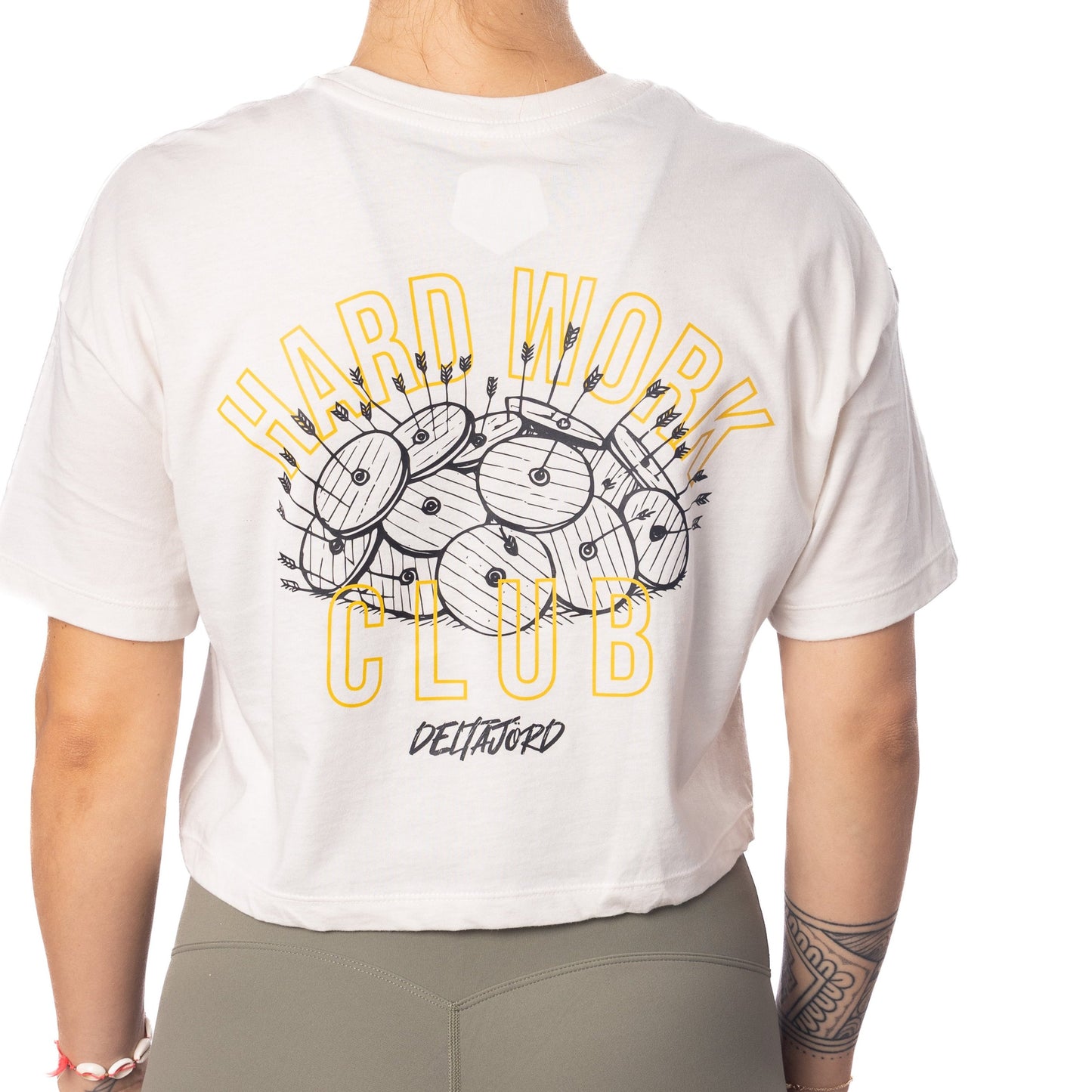 CROP TOP OVERSIZE HARD WORK CLUB