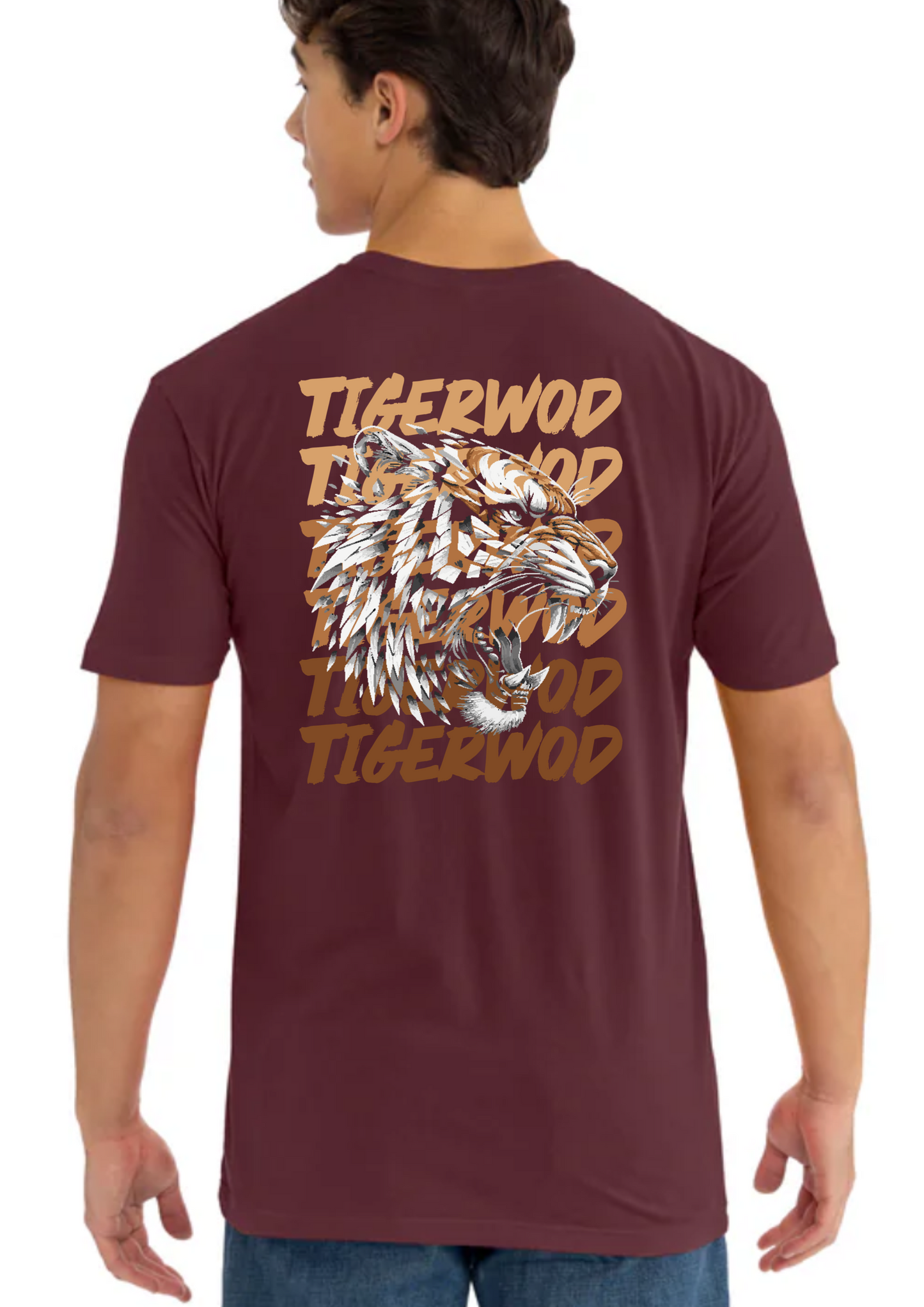TEE SHIRT UNISEXE TIGER MAROON